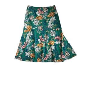 AIDAN BY AIDAN MATTOX MERMAID GREEN FLORAL SKIRT SZ 14